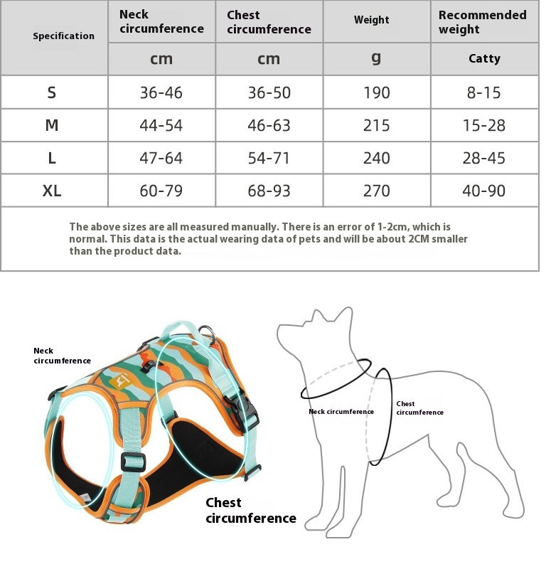 Bright, Safe & Comfy Dog Harness with Control Handle