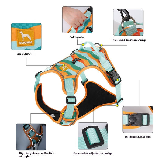 Bright, Safe & Comfy Dog Harness with Control Handle